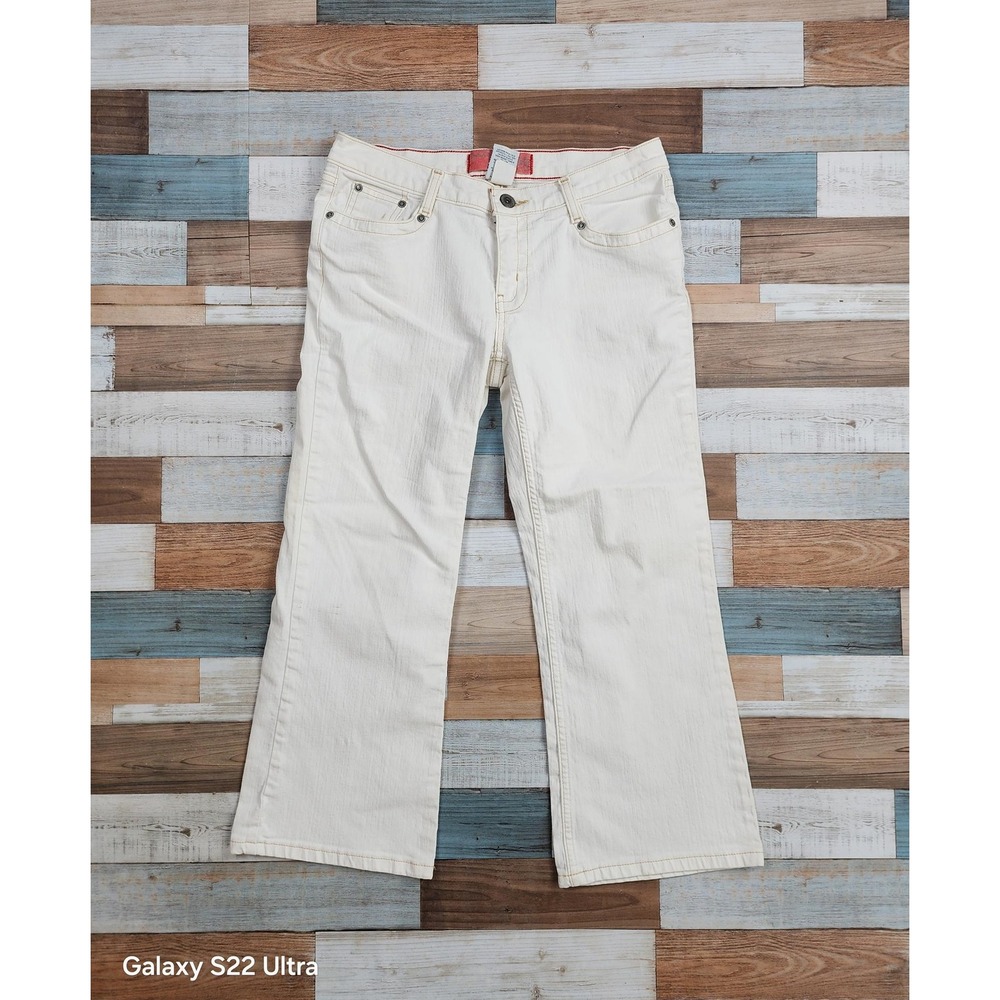 Vintage Mossimo Denim Stylish Bleached Flare Jeans for Women Size 7‎